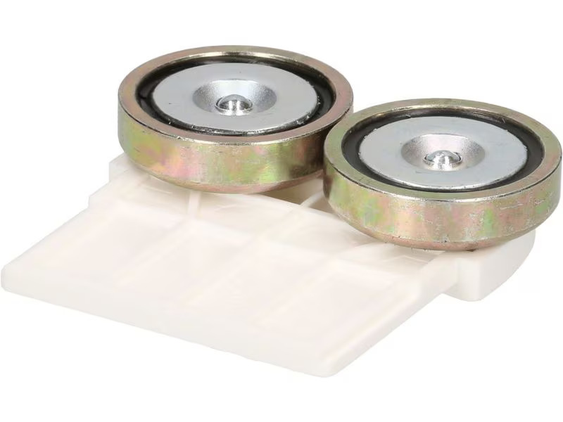 Max Hauri Halterung mit Magnet, flach, CUBO, Weiss 2 Stück