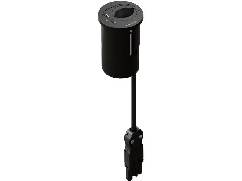 Max Hauri Steckdoseneinheit ATOM T13, 2x USB-C Schwarz