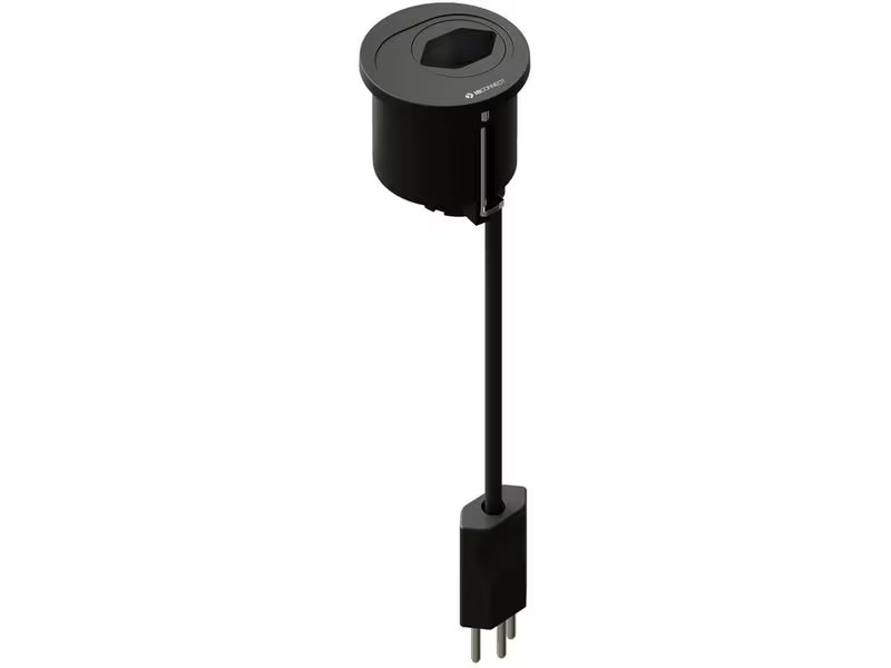 Max Hauri Steckdoseneinheit ATOM T13 mit T12 Stecker, Schwarz