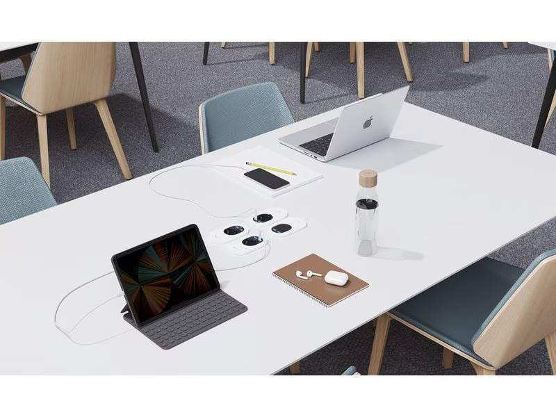 Max Hauri Steckdoseneinheit ORBIT T13, 2x USB-C Weiss