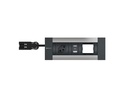 Max Hauri Steckdoseneinheit INTRO2.0 T13, USB-A/C, Leermodul eloxiert