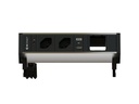 Max Hauri Steckdoseneinheit SUPRA 2x T13, USB-A/C, Leermodul eloxiert