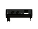 Max Hauri Steckdoseneinheit SUPRA 2x T13, USB-A/C, Leermodul Schwarz