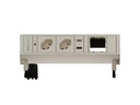 Max Hauri Steckdoseneinheit SUPRA 2x T13, USB-A/C, Leermodul Schwarz