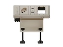 Max Hauri Steckdoseneinheit CUBO T T13, USB-A/C, Leermodul Weiss