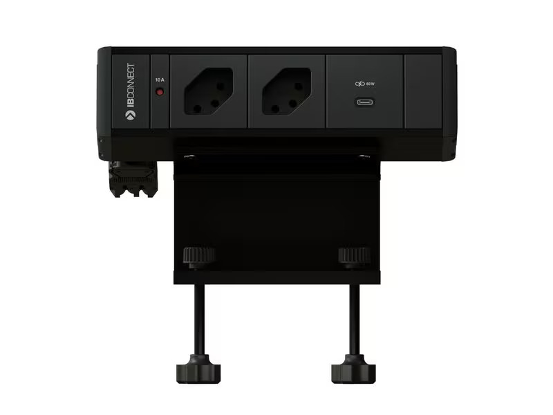 Max Hauri Steckdoseneinheit CUBO T 2x T13, USB-C 60w Schwarz