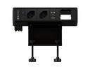 Max Hauri Steckdoseneinheit CUBO T 2x T13, USB-A/C, Leermodul Schwarz