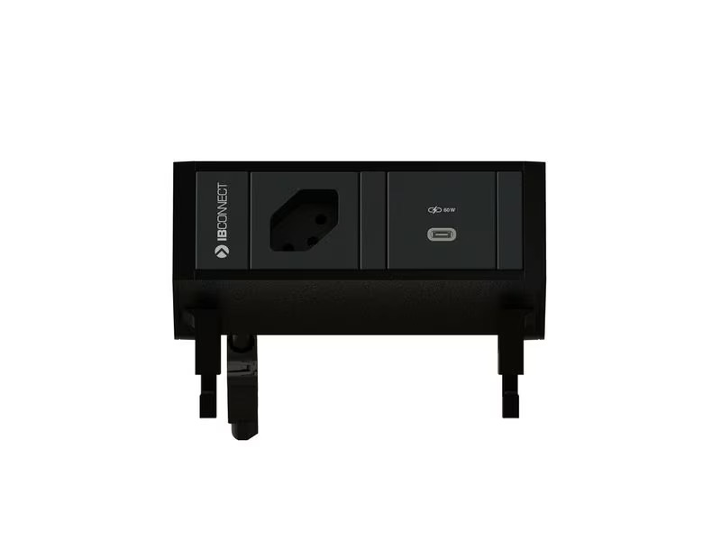 Max Hauri Steckdoseneinheit SUPRA T13, USB-C 60W Schwarz