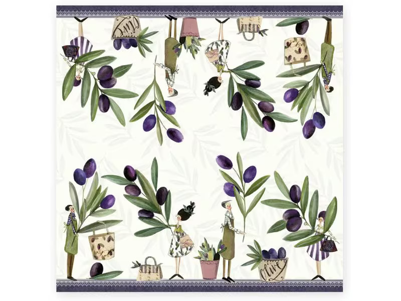 Grätz Papierservietten Oliven 33 x 33 cm, 20 Stück