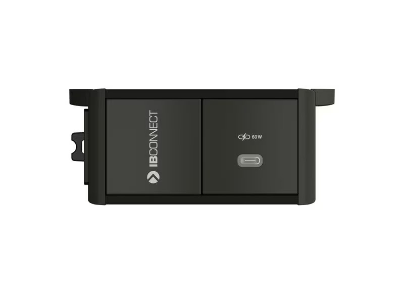Max Hauri Steckdoseneinheit DIVUS T13, USB-C 60W, USB-C Data Schwarz