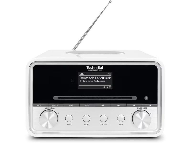 Technisat DAB+ Radio DigitRadio 586 Silber/Weiss