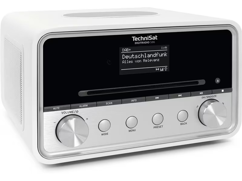 Technisat DAB+ Radio DigitRadio 586 Silber/Weiss