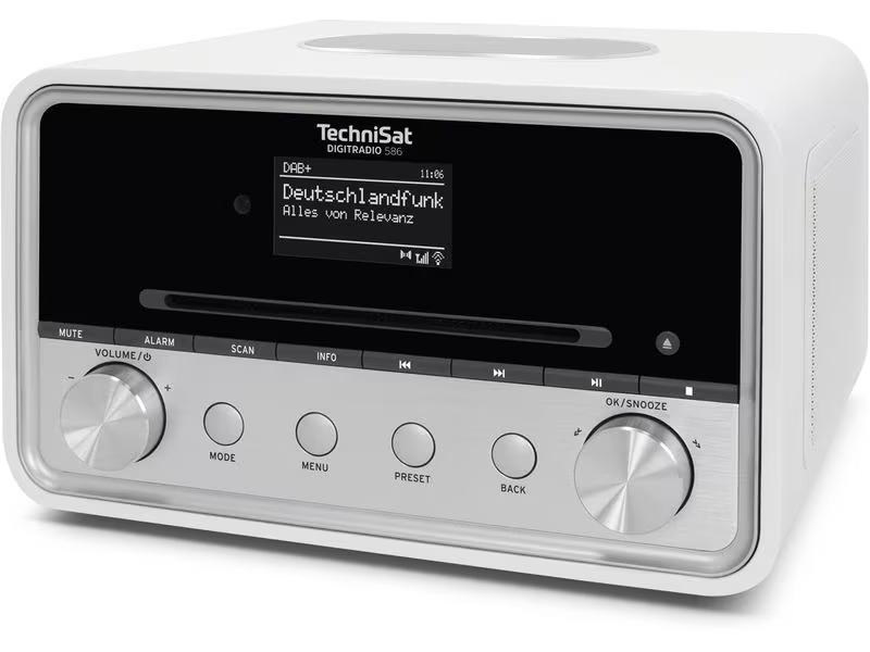 Technisat DAB+ Radio DigitRadio 586 Silber/Weiss