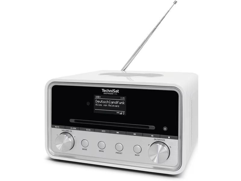 Technisat DAB+ Radio DigitRadio 586 Silber/Weiss
