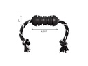 Kong Extreme Dental mit Seil schwarz, Ø 5 cm, H 12 cm