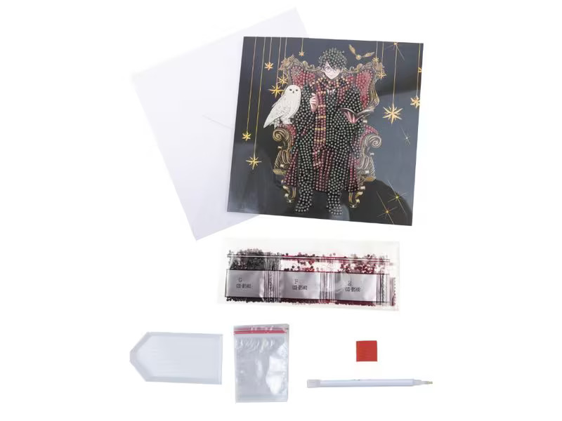 CRAFT Buddy Bastelset Crystal Art Card Harry &amp; Hedwig