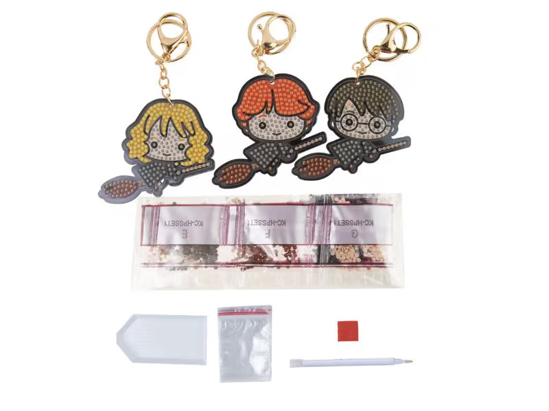 CRAFT Buddy Schlüsselanhänger Crystal Art – Fliegende Freunde 3 Stück
