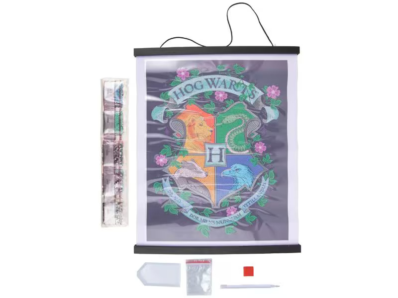 CRAFT Buddy Bastelset Crystal Art Scroll Hogwarts Wappen