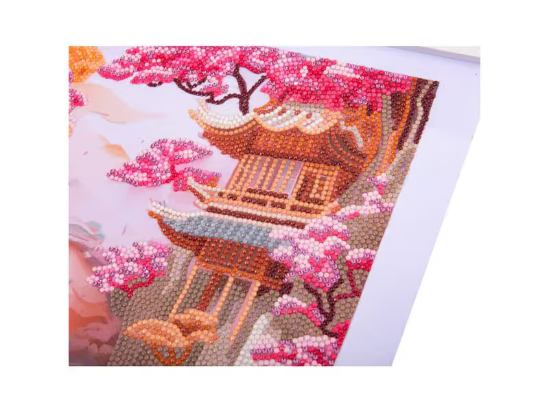 CRAFT Buddy Bastelset Crystal Art Scroll Cherry Blossom Bliss