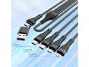 4smarts USB-C/A Multi-Ladekabel 4in2 1.2 m, Schwarz