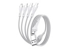 4smarts USB-Ladekabel USB-C/A Multi-Ladekabel 4in2 1.2 m, Weiss