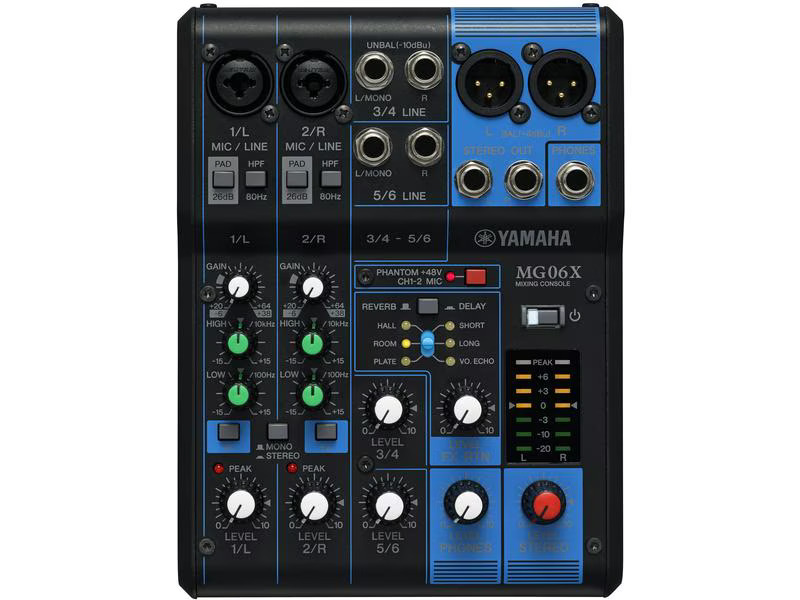 Yamaha Mischpult MG06X - 6-Kanal, analog