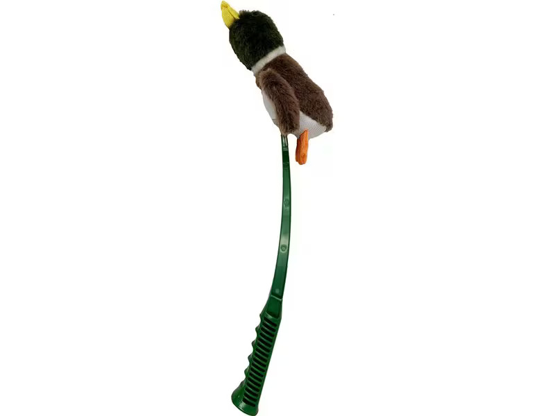 Hunter Hunde-Spielzeug Flingerz Furry Ente, Braun/Grün