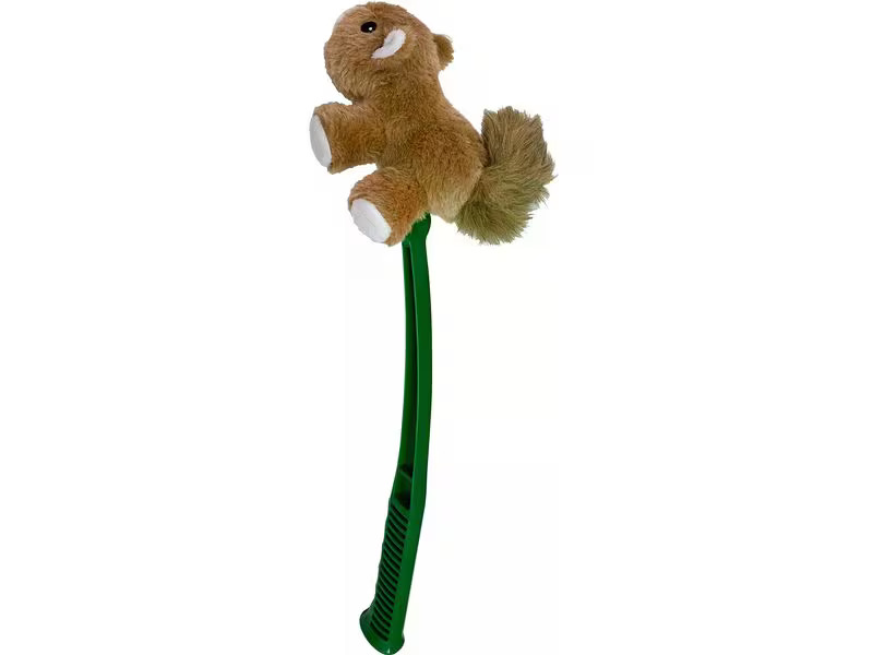 Hunter Hunde-Spielzeug Flingerz Furry Eichhörnchen, Braun/Grün