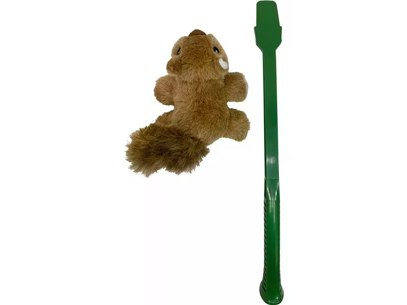 Hunter Hunde-Spielzeug Flingerz Furry Eichhörnchen, Braun/Grün