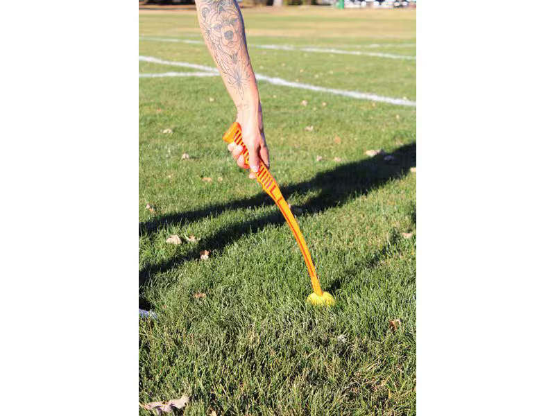 Hunter Hunde-Spielzeug Flingerz Ball mit Launcher, Orange/Gelb