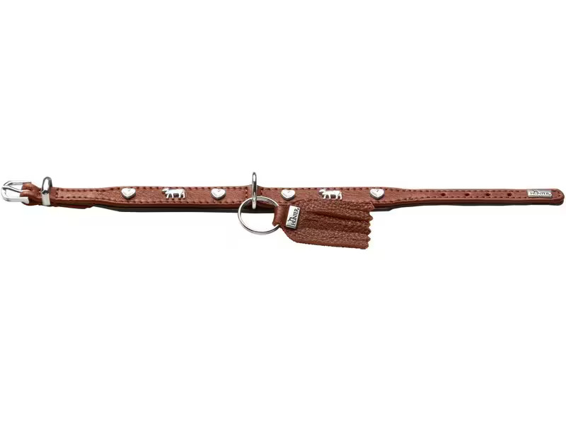 Hunter Halsband München Mini 30/XS, Rindsleder, Cognac/Schwarz