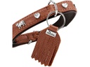 Hunter Halsband München Mini 30/XS, Rindsleder, Cognac/Schwarz
