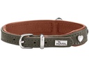 Hunter Halsband München Mini 27/XXS-XS, Rindsleder, Grün/Cognac