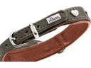 Hunter Halsband München Mini 27/XXS-XS, Rindsleder, Grün/Cognac