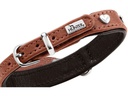 Hunter Halsband München Mini 27/XXS-XS, Rindsleder, Cognac/Schwarz