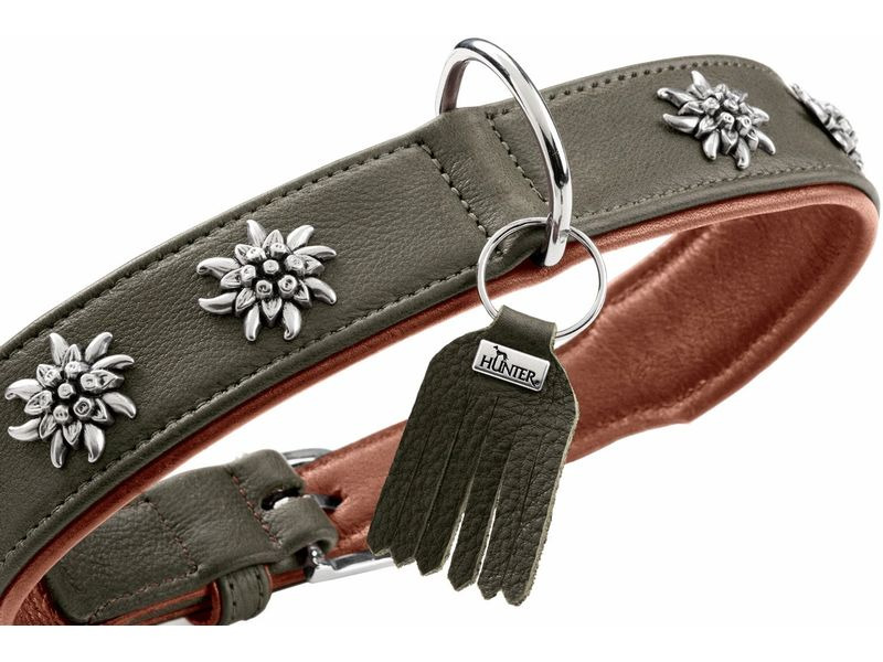 Hunter Halsband München 65/L, Rindsleder, Cognac/Schwarz