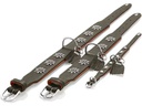 Hunter Halsband München 65/L, Rindsleder, Cognac/Schwarz