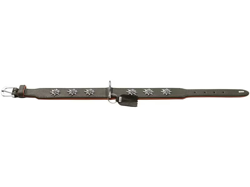 Hunter Halsband München 55/M, Rindsleder, Grün/Cognac