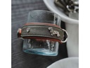 Hunter Teckel-Halsband München 42/S, Rindsleder, Grün/Cognac