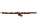 Hunter Teckel-Halsband München 37/XS-S, Rindsleder, Cognac/Schwarz