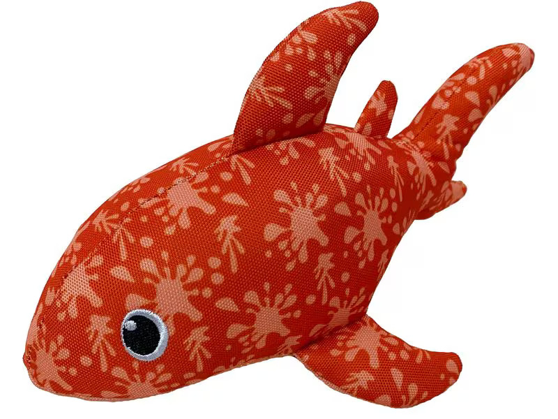 Hunter Hunde-Spielzeug Flingerz Splash Hai, Blau/Rot