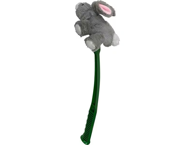 Hunter Hunde-Spielzeug Flingerz Furry Hase, Grün/Grau