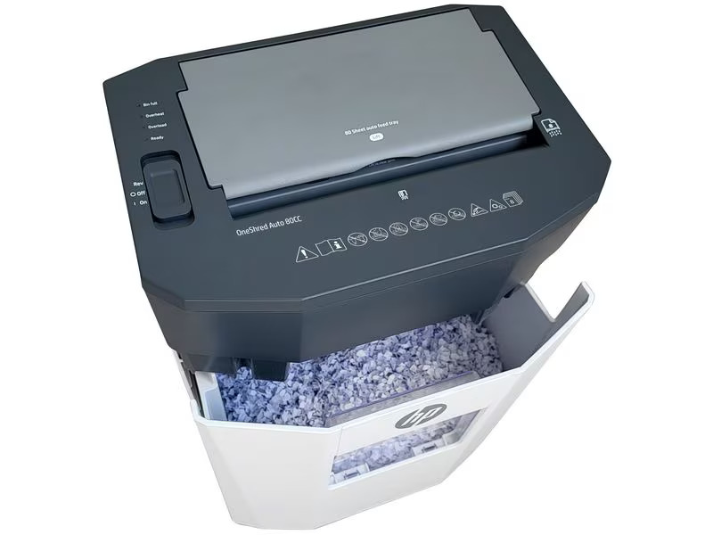 HP Aktenvernichter One Shredder Auto 80 CC, Sicherheitsstufe 4