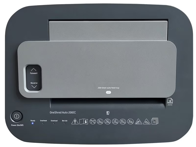 HP Aktenvernichter One Shredder Auto 200 CC, Sicherheitsstufe 4