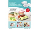 GOURMETmaxx Vorratsbehälter 4-teilig, Weiss/Transparent