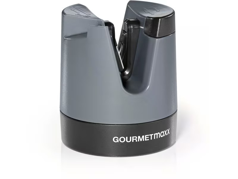 GOURMETmaxx Messerschärfer 6.4 cm, Anthrazit/Schwarz