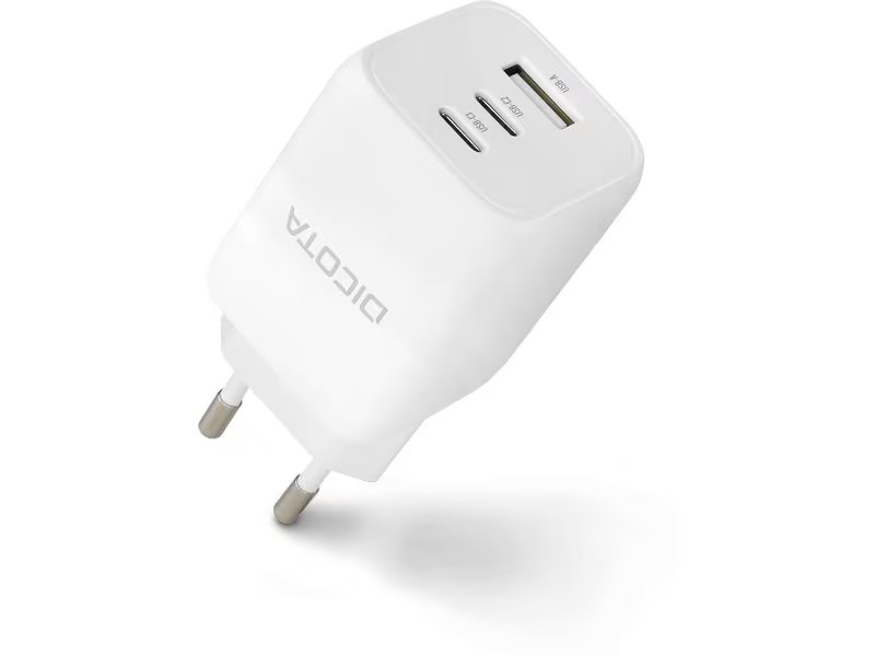 DICOTA USB-Wandladegerät 3Port GaN 65 W