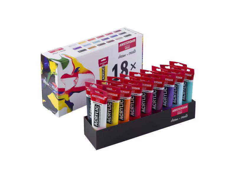 Amsterdam Acrylfarbe Standard Serie Set 18 x 120 ml