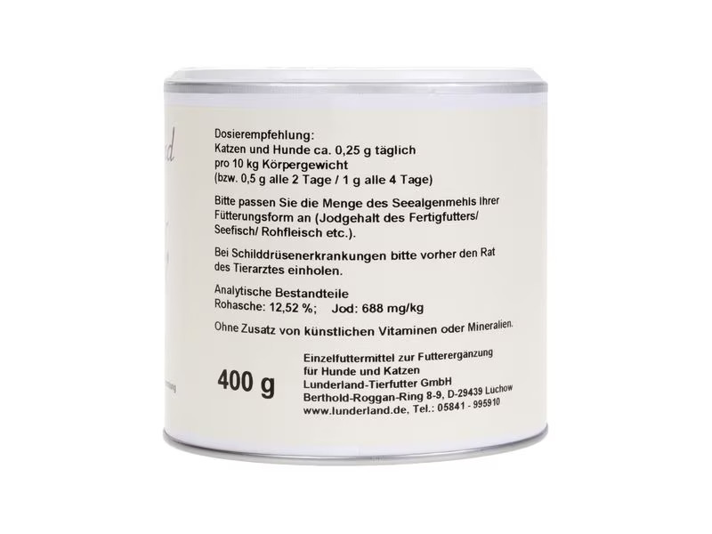 Lunderland Hunde-Nahrungsergänzung Bio-Seealgenmehl, 400 g