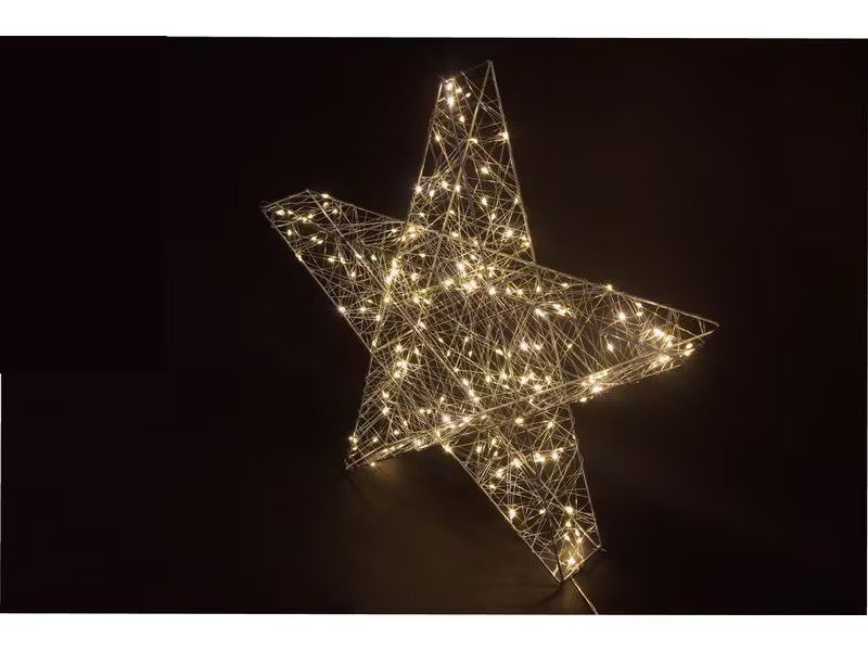 Dameco LED-Figur Stern, 180 LEDs, 8 x 58 cm, Silber